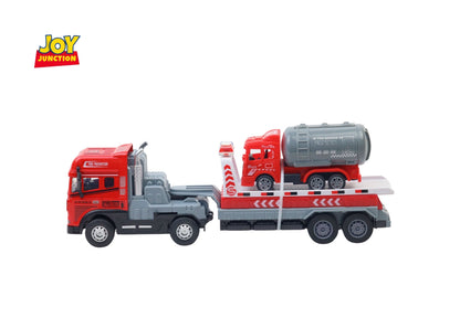 1:24 Scale Fire Truck Toy with Mini Fire Truck & Pull-Back Action