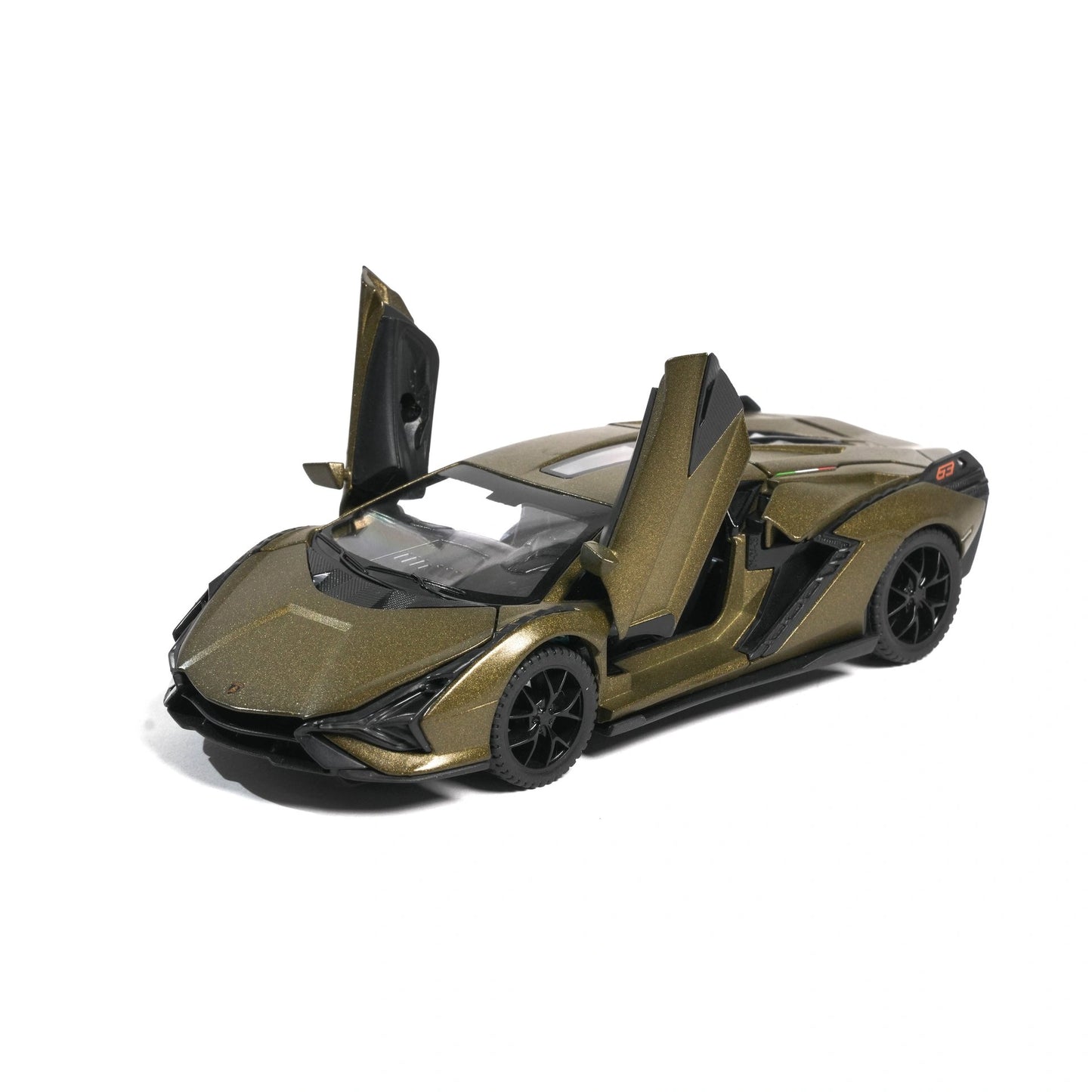 Golden Olive Lamborghini Lightning Metal Toy Car – 1:24 Die-Cast