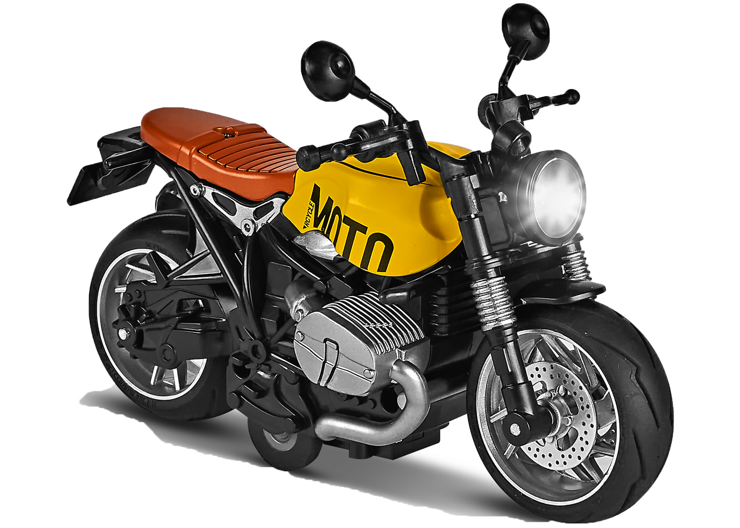 1:12 Scale Classic Motorcycle Toy with Pull Back Action, Lights & Sound - Image 4