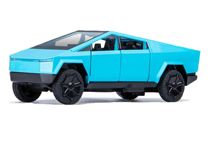 Tesla Cyber Truck Limited Edition 1:32 Scale Metal Pull Back Toy car with Openable Doors, Light & Engine Sound - Image 2
