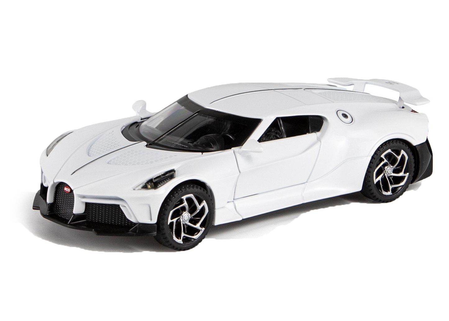 Bugatti Limited Edition 1:32 Scale Metal Pull Back Toy car with Openable Doors, Light & Engine Sound