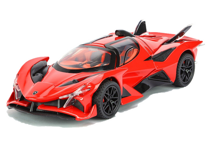 Apollo Limited Edition 1:32 Scale Metal Pull Back Toy car with Openable Doors, Light & Engine Sound