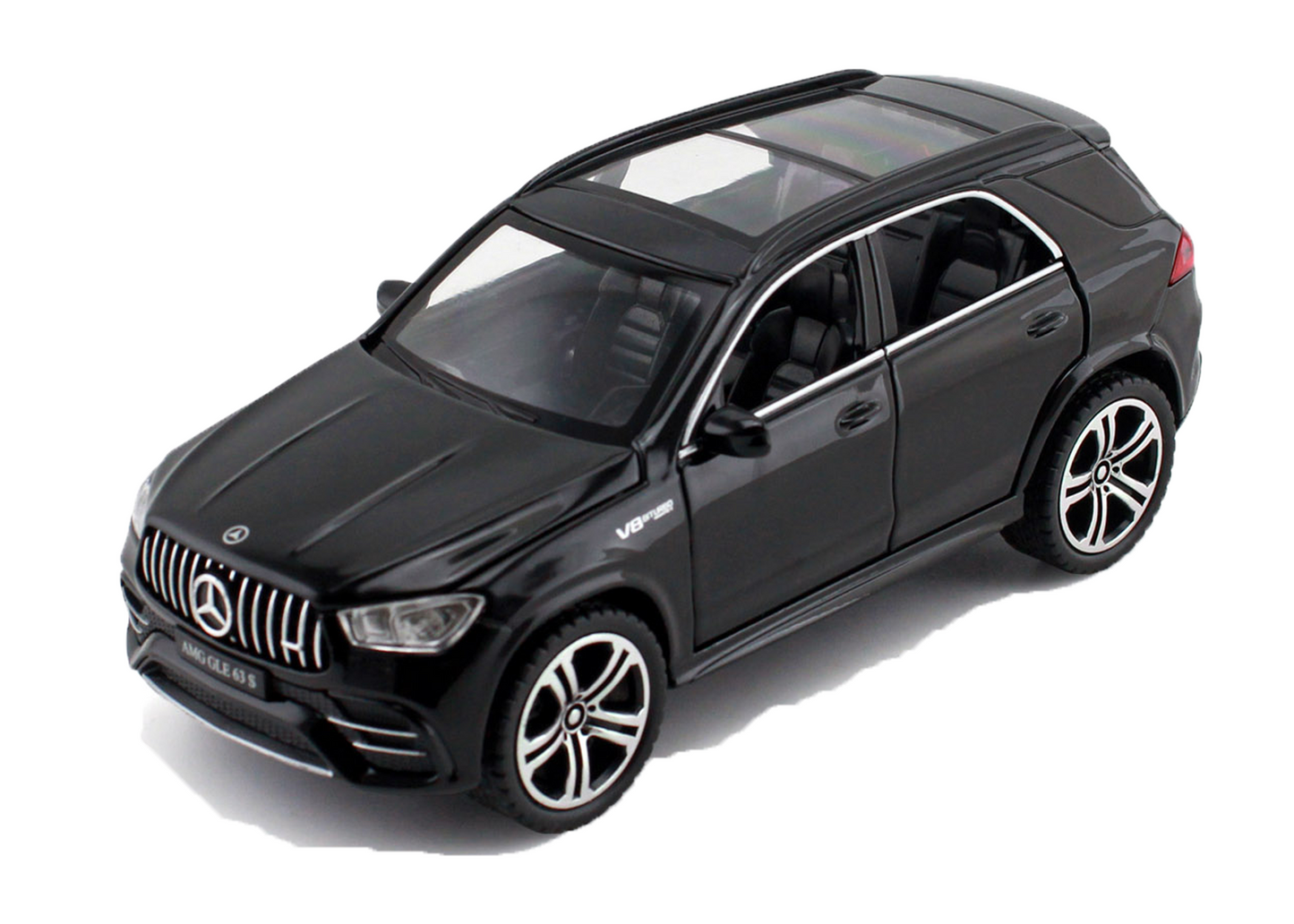 Mercadez Benz GLE G63 1:32 Scale Alloy Metal Pullback Toy car with Openable Doors Light Music