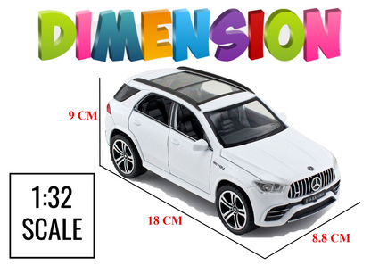 Mercadez Benz GLE G63 1:32 Scale Alloy Metal Pullback Toy car with Openable Doors Light Music