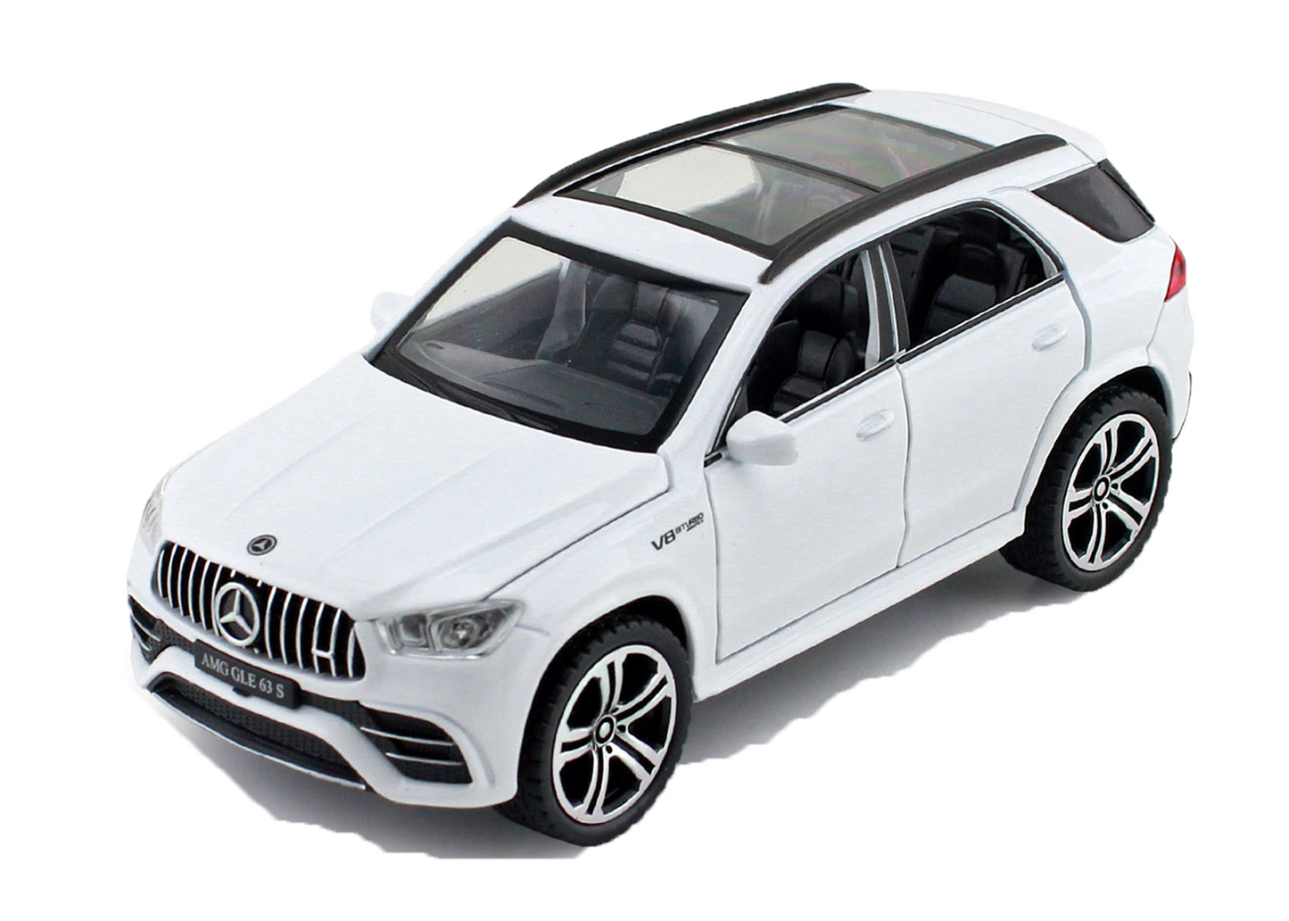 Mercadez Benz GLE G63 1:32 Scale Alloy Metal Pullback Toy car with Openable Doors Light Music