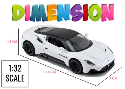 Mesarati MC20 1:32 Scale Alloy Metal Pull Back Toy car with Openable Doors Light Music