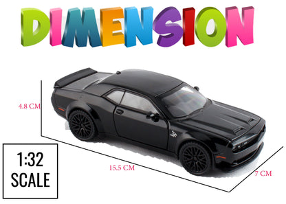 Dodgee Challengerr HellKat 1:32 Scale Diecast Pull Back Toy Car with Openable Doors, Lights & Engine Sound