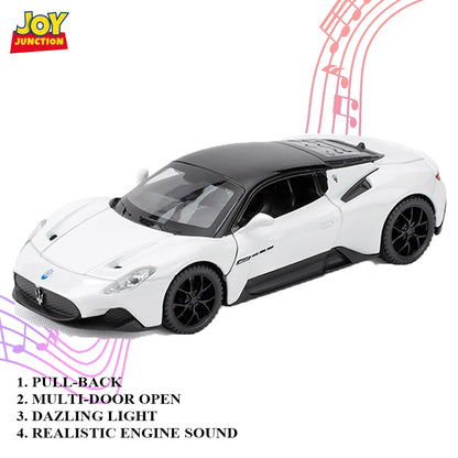 Masarati MC200 Diecast Car 1:32 Scale – Metal Model with Lights, Sound & Pull-Back Action