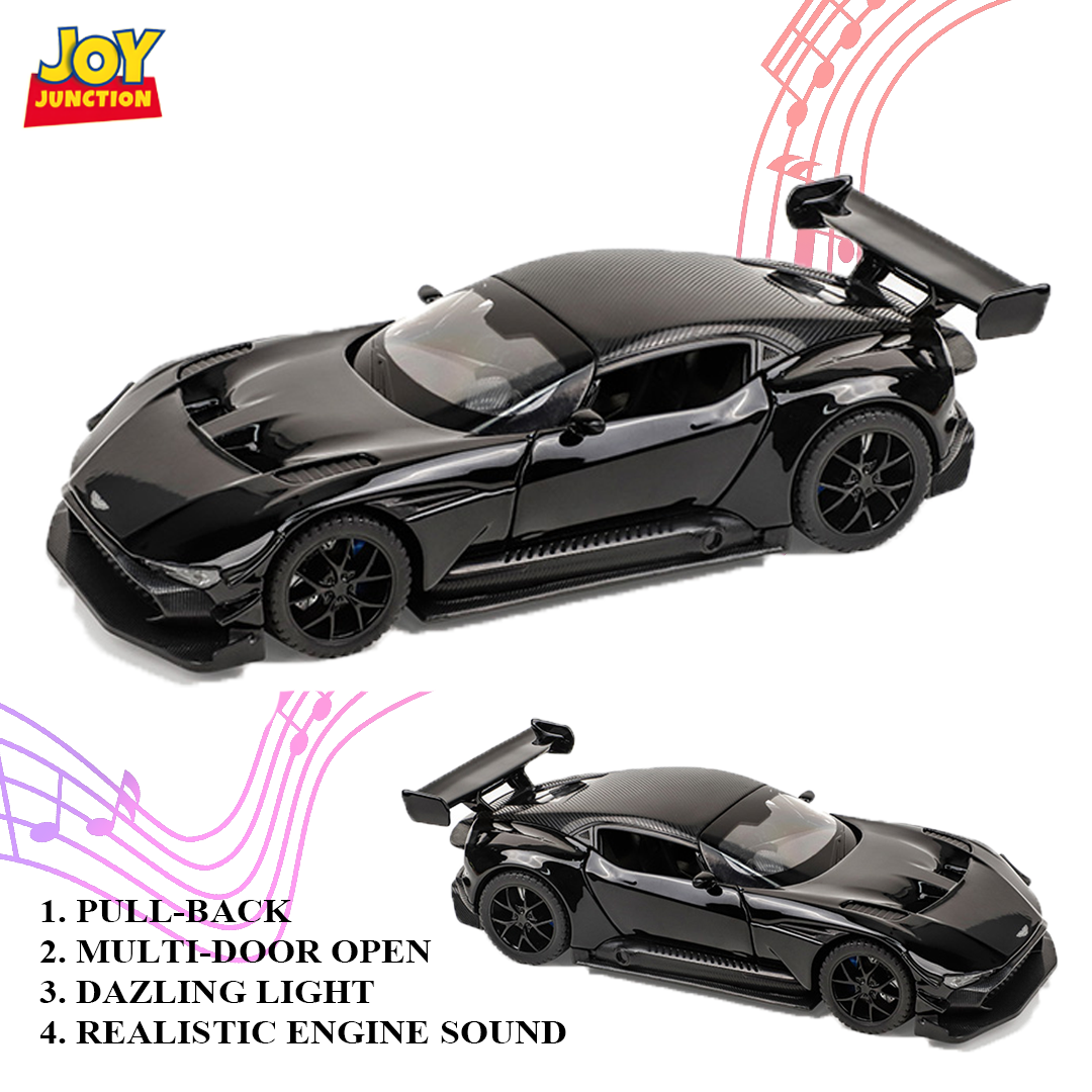 Aston Martin Limited Edition 1:32 Scale Metal Pull Back Toy car with Openable Doors, Light & Engine Sound