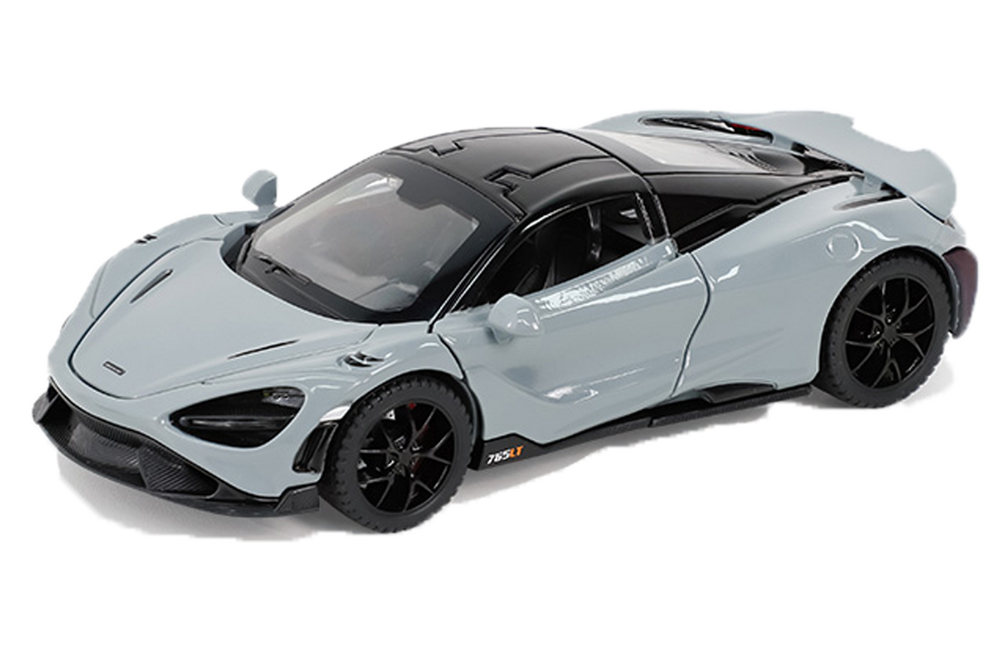McLaran 765LT 1:32 Scale – Die-cast Metal Pull Back Car with Light, Sound & Openable Doors
