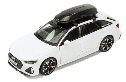 Audii RS-6 1:32 Scale Diecast Pull Back Toy Car with Openable Doors, Lights & Engine Sound