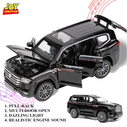 Land Cruiserr 1:32 Scale Diecast Pull Back Toy Car with Openable Doors, Lights & Engine Sound