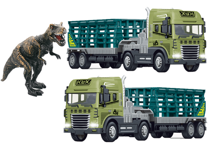 1:24 Scale Metal Toy Rescue Trailer Series Alloy Diecast Truck and Trailer Set, Diecast Pretend Play Toy Truck Vehicles for K