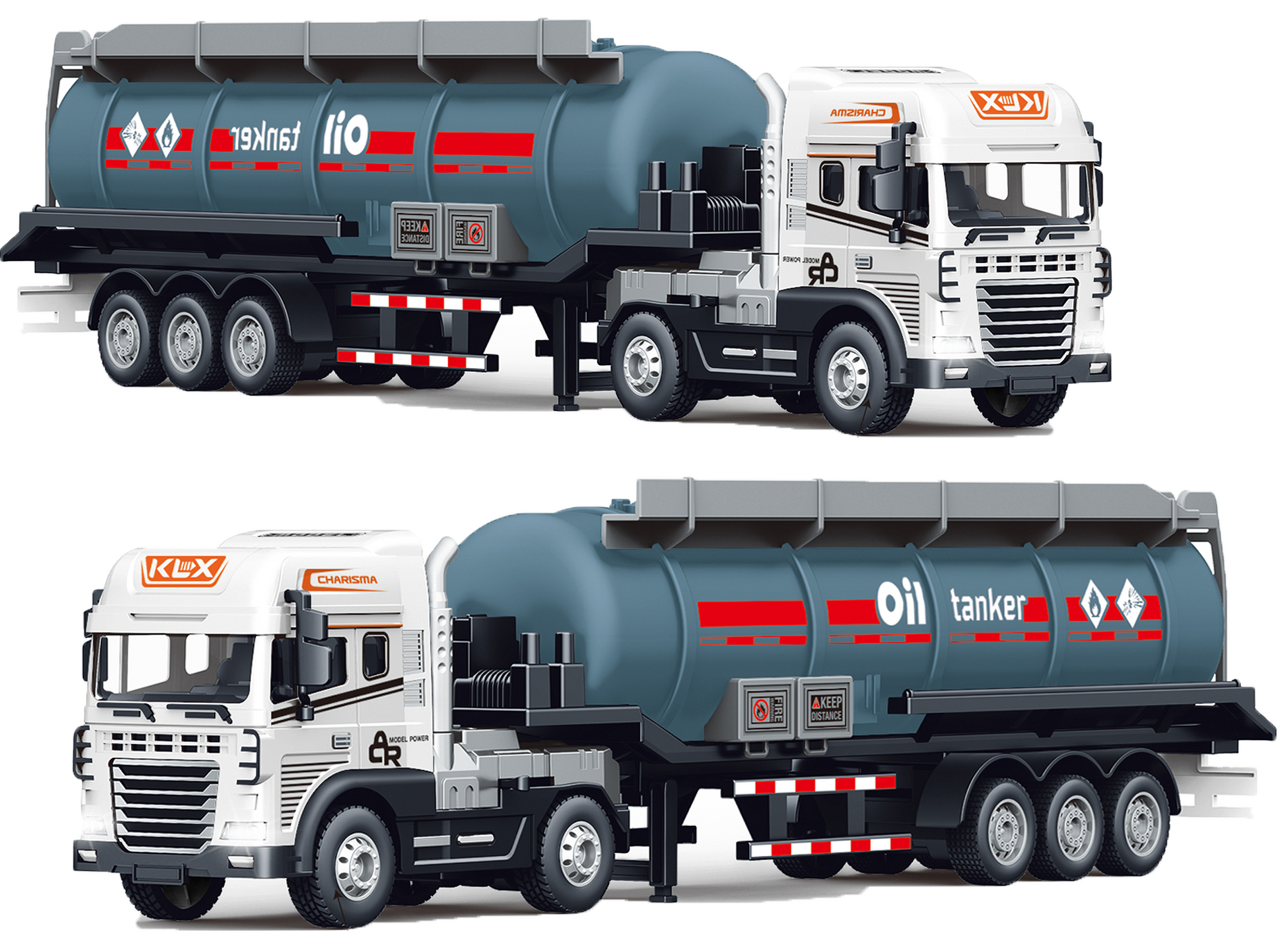 1:24 Scale Transporter Series Oil Tanker Truck Toy with Pull-Back Action - Image 10
