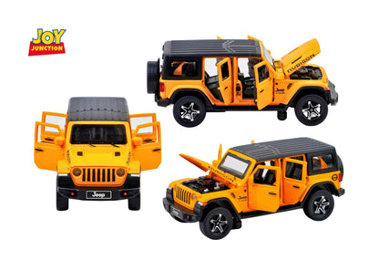 Jeep Rubigon Diecast Car 1:32 Scale – Metal Model with Lights, Sound & Pull-Back Action