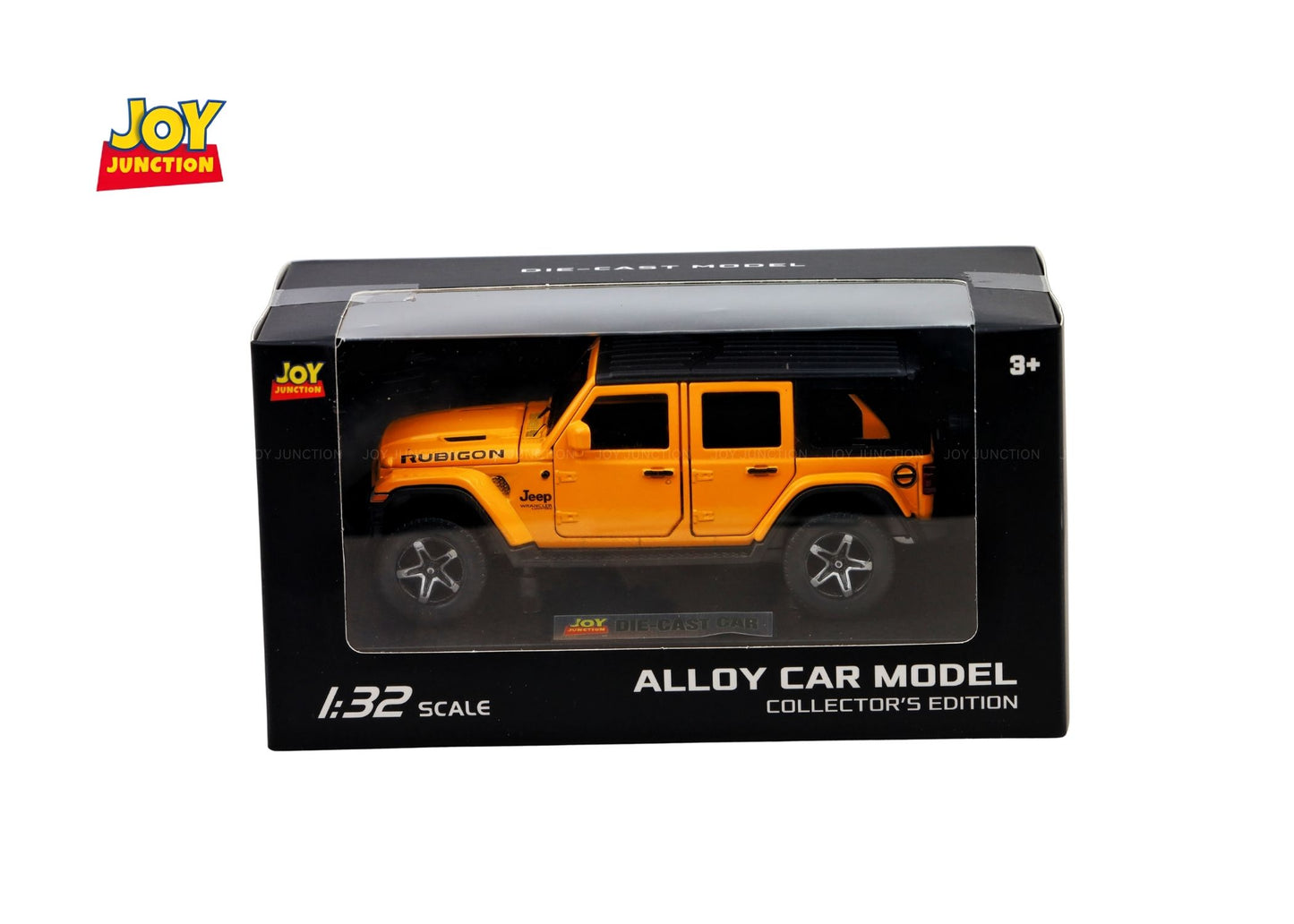 Jeep Rubigon Diecast Car 1:32 Scale – Metal Model with Lights, Sound & Pull-Back Action