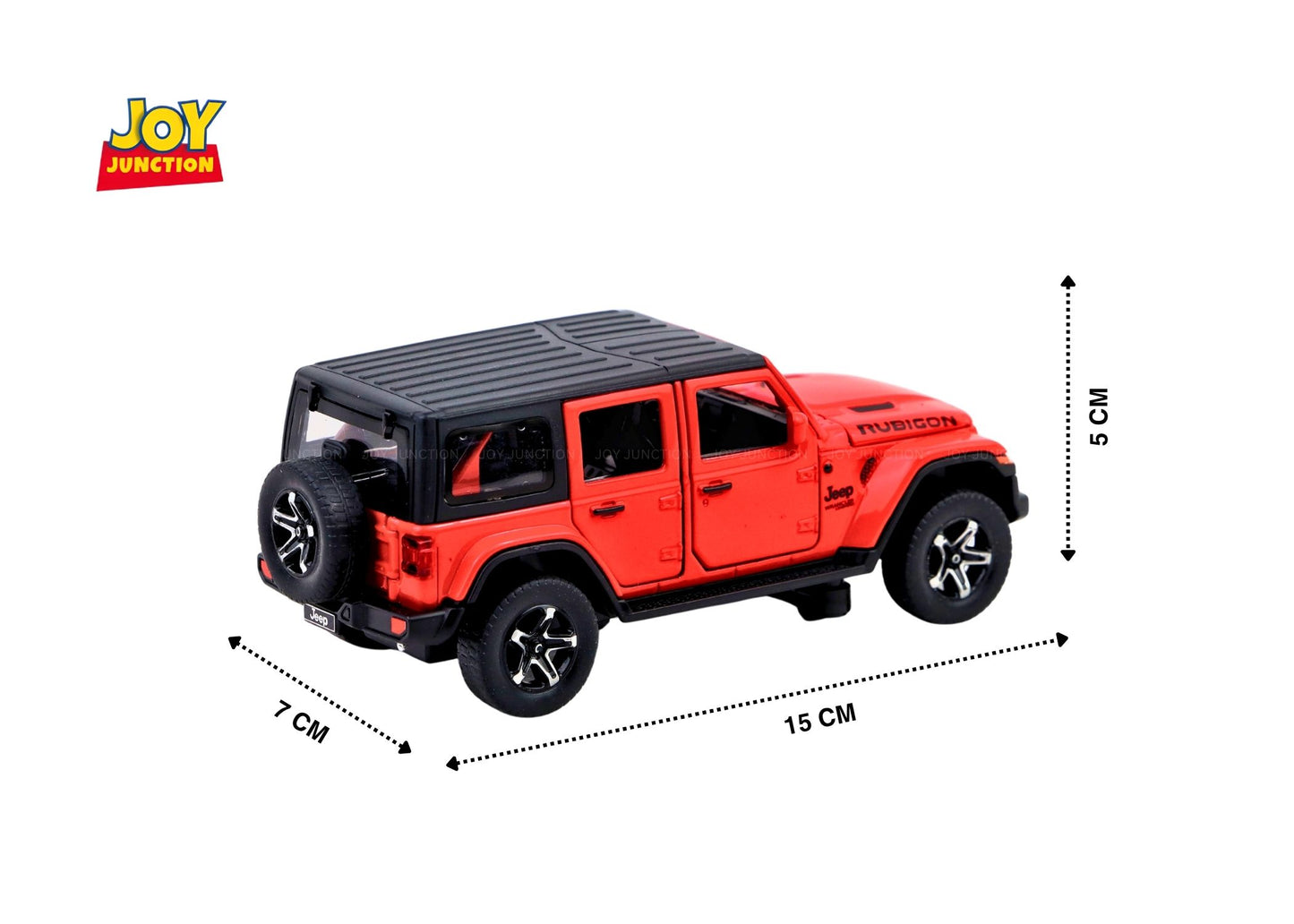 Jeep Rubigon Diecast Car 1:32 Scale – Metal Model with Lights, Sound & Pull-Back Action