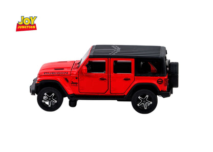 Jeep Rubigon Diecast Car 1:32 Scale – Metal Model with Lights, Sound & Pull-Back Action