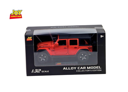 Jeep Rubigon Diecast Car 1:32 Scale – Metal Model with Lights, Sound & Pull-Back Action