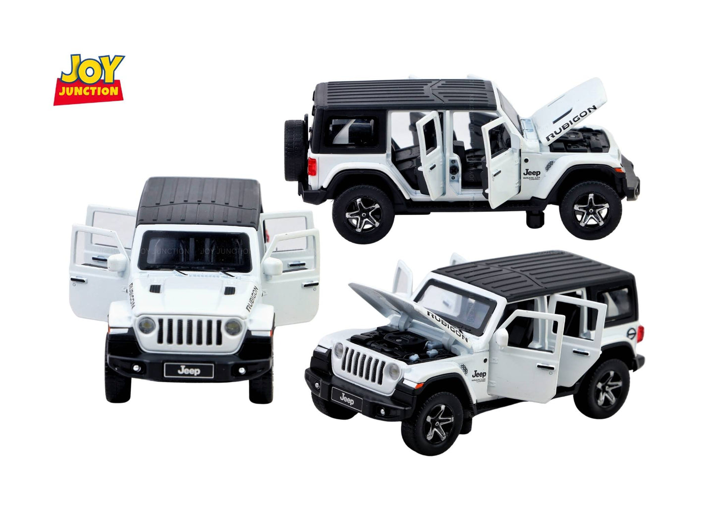 Jeep Rubigon Diecast Car 1:32 Scale – Metal Model with Lights, Sound & Pull-Back Action
