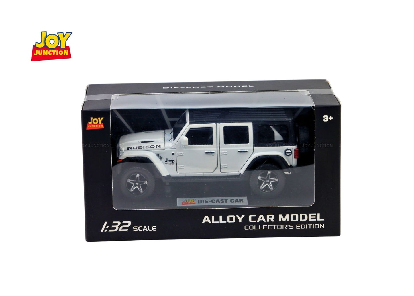 Jeep Rubigon Diecast Car 1:32 Scale – Metal Model with Lights, Sound & Pull-Back Action