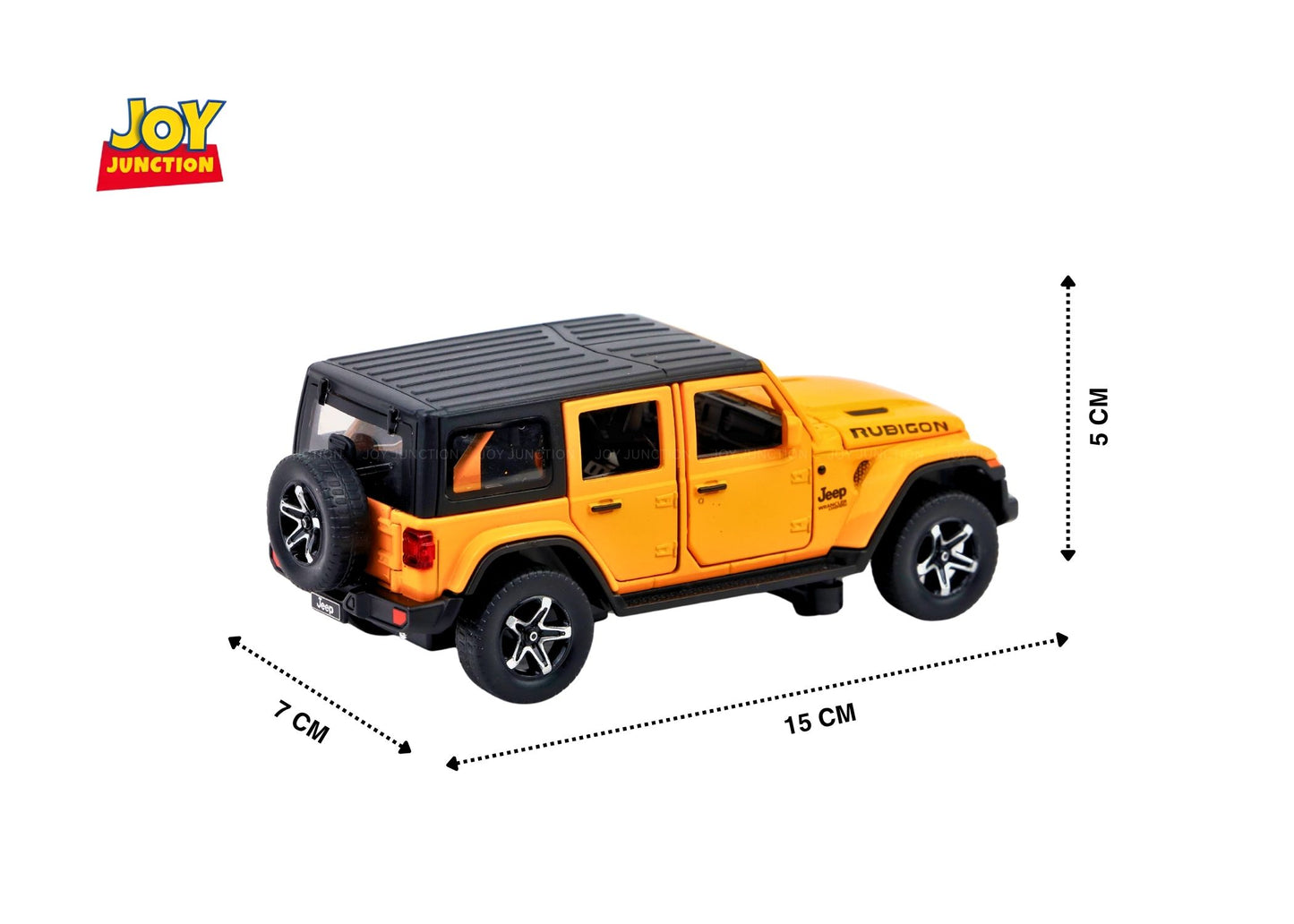 Jeep Rubigon Diecast Car 1:32 Scale – Metal Model with Lights, Sound & Pull-Back Action