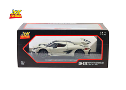 Koengseg Jesko Diecast Car 1:32 Scale – Metal Model with Lights, Sound & Pull-Back Action