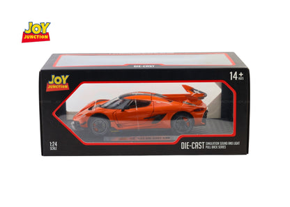 Koengseg Jesko Diecast Car 1:32 Scale – Metal Model with Lights, Sound & Pull-Back Action
