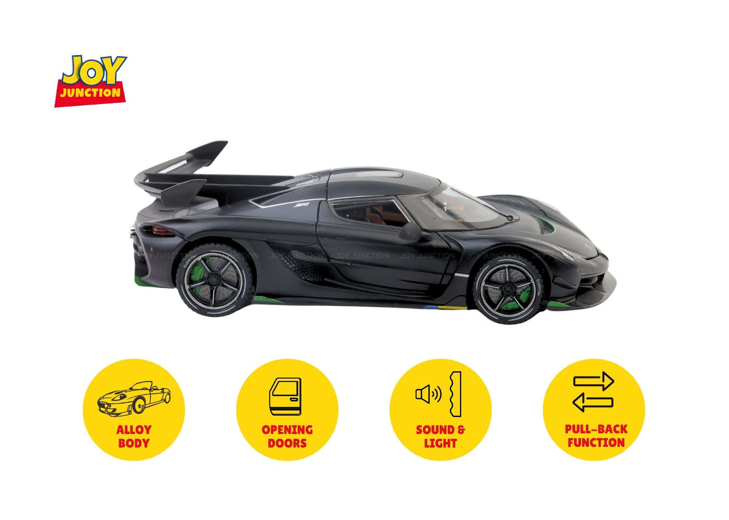 Koengseg Jesko Diecast Car 1:32 Scale – Metal Model with Lights, Sound & Pull-Back Action