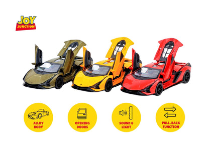 Lamborgini Sian FKP 37 Diecast Car 1:32 Scale – Metal Model with Lights, Sound & Pull-Back Action