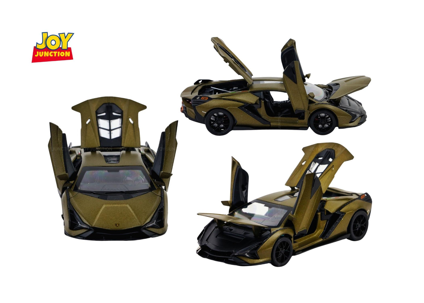 Lambo Sian FKP 37 Metal Toy Car – 1:24 Die-Cast Pull-Back Model with Lights, Sound & Openable Doors
