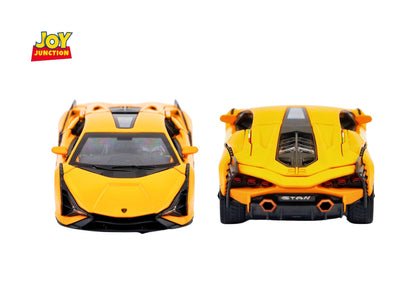 Lambo Sian FKP 37 Metal Toy Car – 1:24 Die-Cast Pull-Back Model with Lights, Sound & Openable Doors