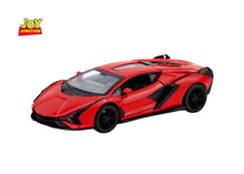 Lambo Sian FKP 37 Metal Toy Car – 1:24 Die-Cast Pull-Back Model with Lights, Sound & Openable Doors
