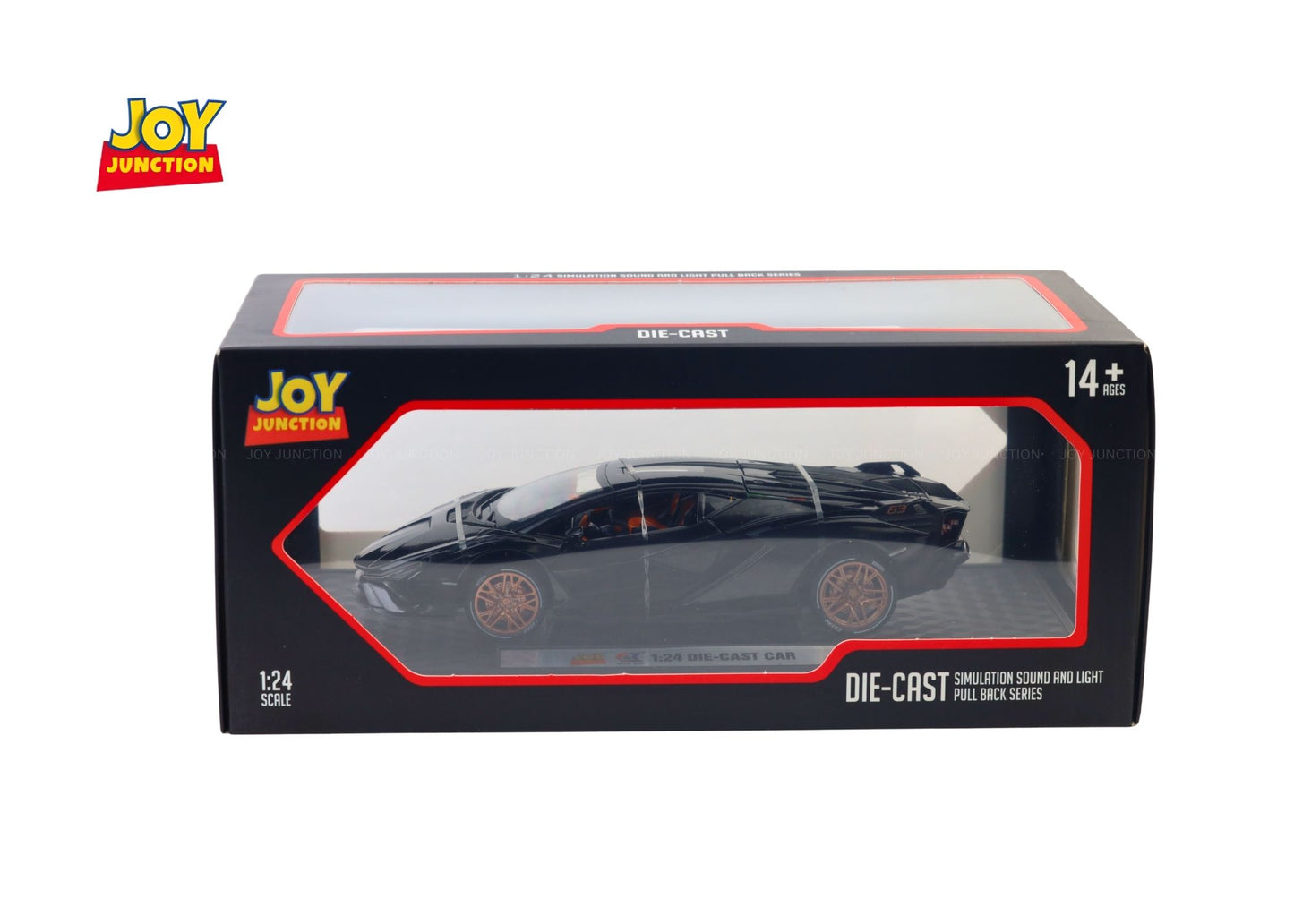 Lambo Sian FKP 37 Metal Toy Car – 1:24 Die-Cast Pull-Back Model with Lights, Sound & Openable Doors