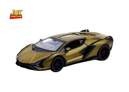 Lambo Sian FKP 37 Metal Toy Car – 1:24 Die-Cast Pull-Back Model with Lights, Sound & Openable Doors
