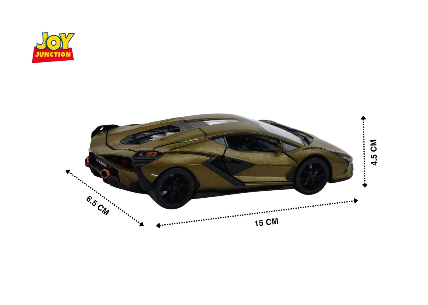 Lambo Sian FKP 37 Metal Toy Car – 1:24 Die-Cast Pull-Back Model with Lights, Sound & Openable Doors