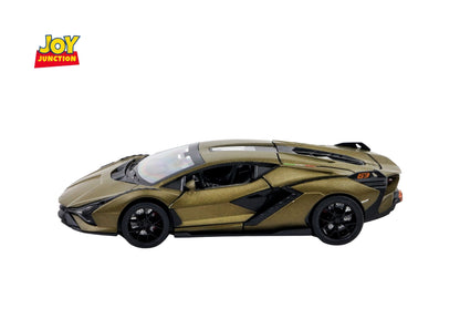 Lambo Sian FKP 37 Metal Toy Car – 1:24 Die-Cast Pull-Back Model with Lights, Sound & Openable Doors