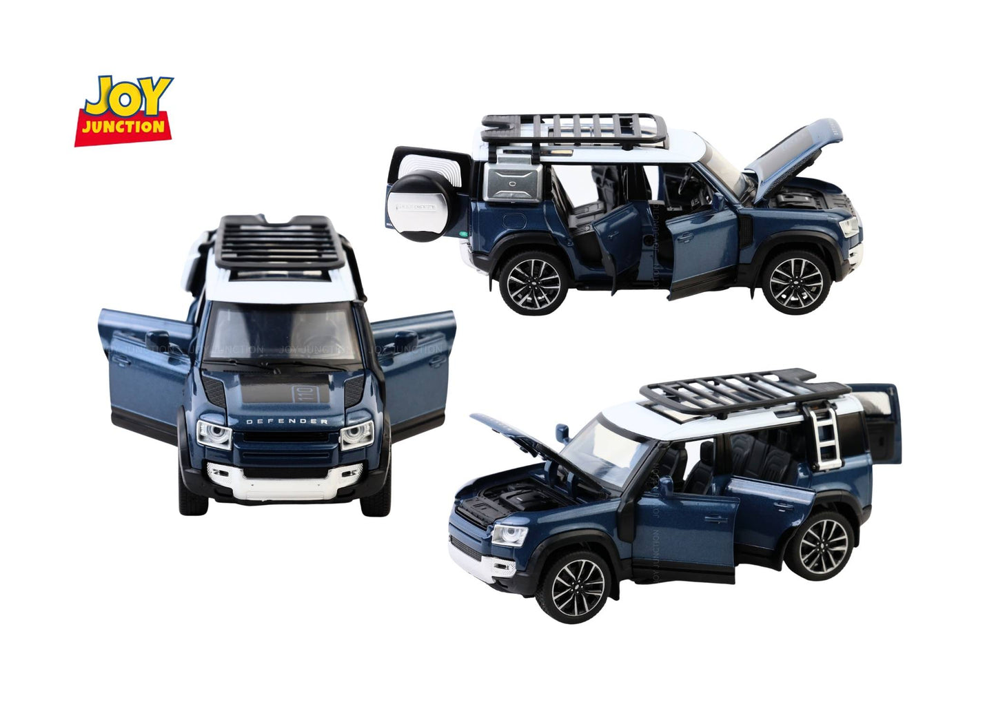 Land Roverr Defenderr 1:32 Scale Diecast Pull Back Toy Car with Openable Doors, Lights & Engine Sound
