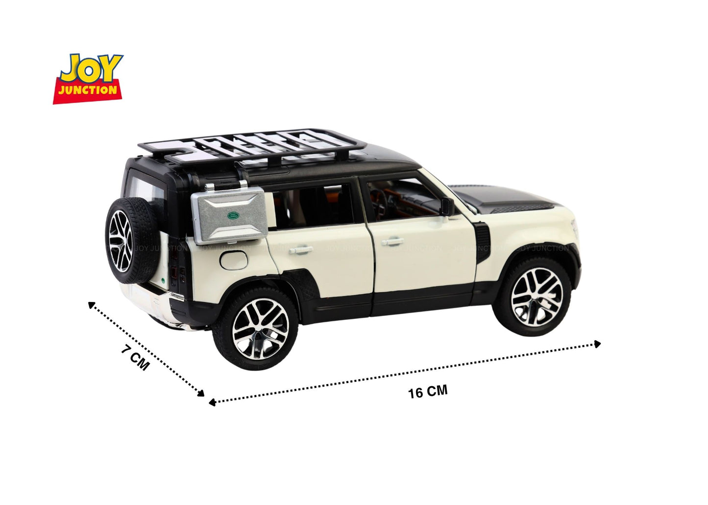 Land Roverr Defenderr 1:32 Scale Diecast Pull Back Toy Car with Openable Doors, Lights & Engine Sound