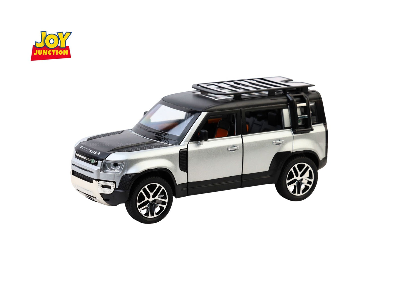 Land Roverr Defenderr 1:32 Scale Diecast Pull Back Toy Car with Openable Doors, Lights & Engine Sound