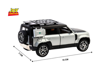 Land Roverr Defenderr 1:32 Scale Diecast Pull Back Toy Car with Openable Doors, Lights & Engine Sound