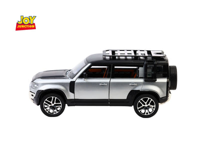 Land Roverr Defenderr 1:32 Scale Diecast Pull Back Toy Car with Openable Doors, Lights & Engine Sound