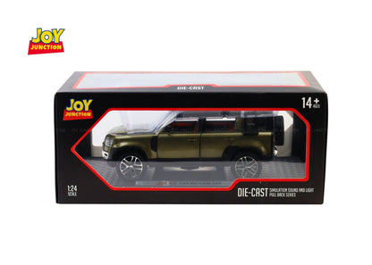Land Roverr Defenderr 1:32 Scale Diecast Pull Back Toy Car with Openable Doors, Lights & Engine Sound