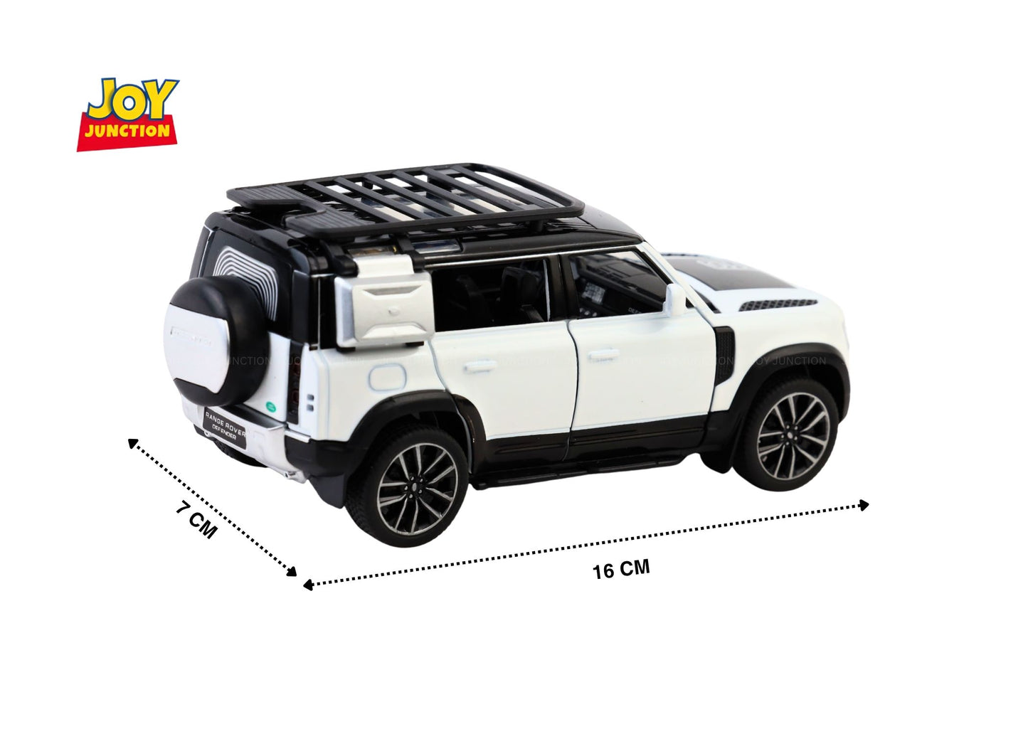 Land Roverr Defenderr 1:32 Scale Diecast Pull Back Toy Car with Openable Doors, Lights & Engine Sound