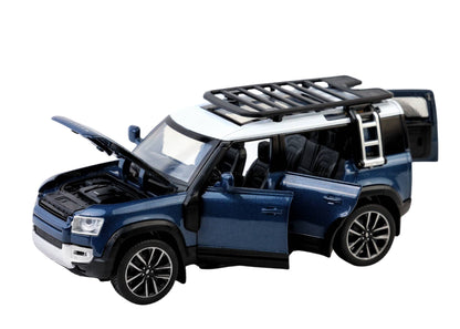 Land Roverr Defenderr 1:32 Scale Diecast Pull Back Toy Car with Openable Doors, Lights & Engine Sound