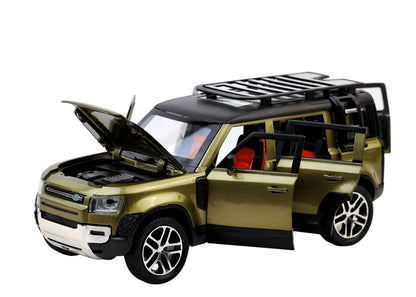 Land Roverr Defenderr 1:32 Scale Diecast Pull Back Toy Car with Openable Doors, Lights & Engine Sound