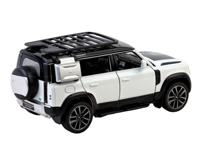 Land Roverr Defenderr 1:32 Scale Diecast Pull Back Toy Car with Openable Doors, Lights & Engine Sound