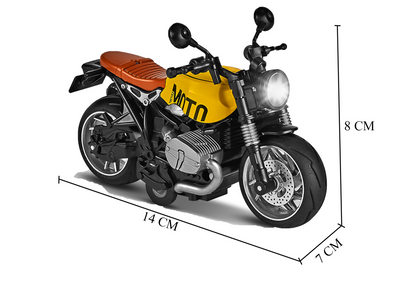 1:12 Scale Classic Motorcycle Toy with Pull Back Action, Lights & Sound - Image 6
