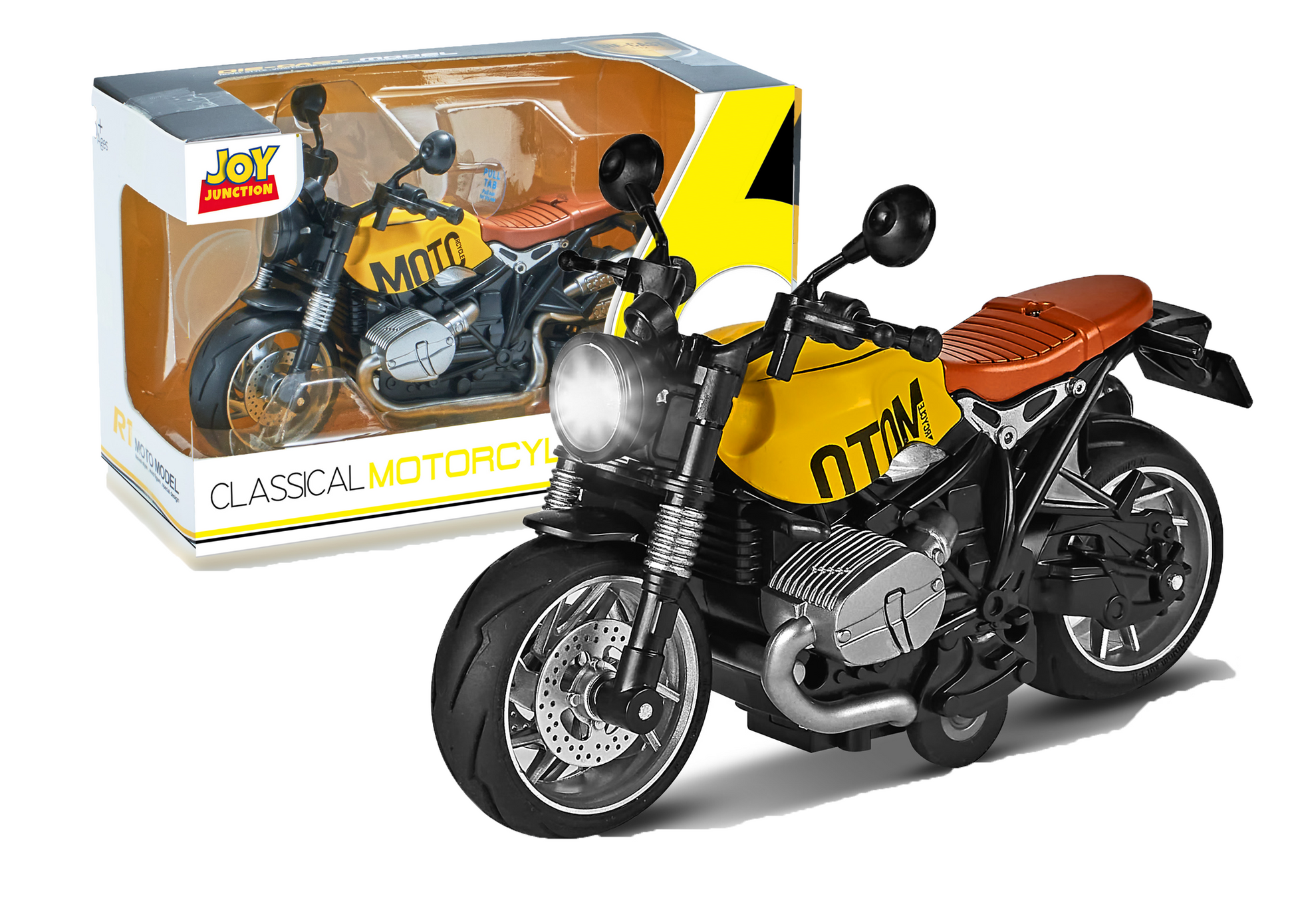 1:12 Scale Classic Motorcycle Toy with Pull Back Action, Lights & Sound - Image 5