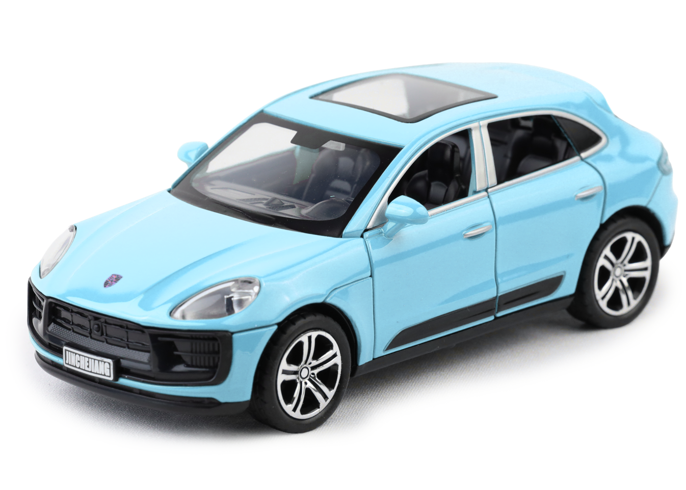 Porsche Macan 1:32 Scale Alloy Metal Pullback Toy car with Openable Doors Light Music